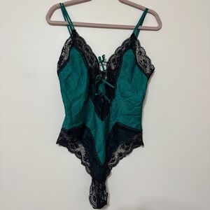 90s Gold Label Victoria's Secret Satin and Lace Teddy